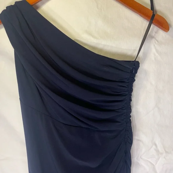BETSY & ADAM one shoulder navy blue dress - Picture 12 of 16